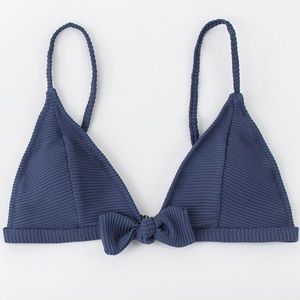 NWT Cupshe Navy Bowknot Ribbed Bikini